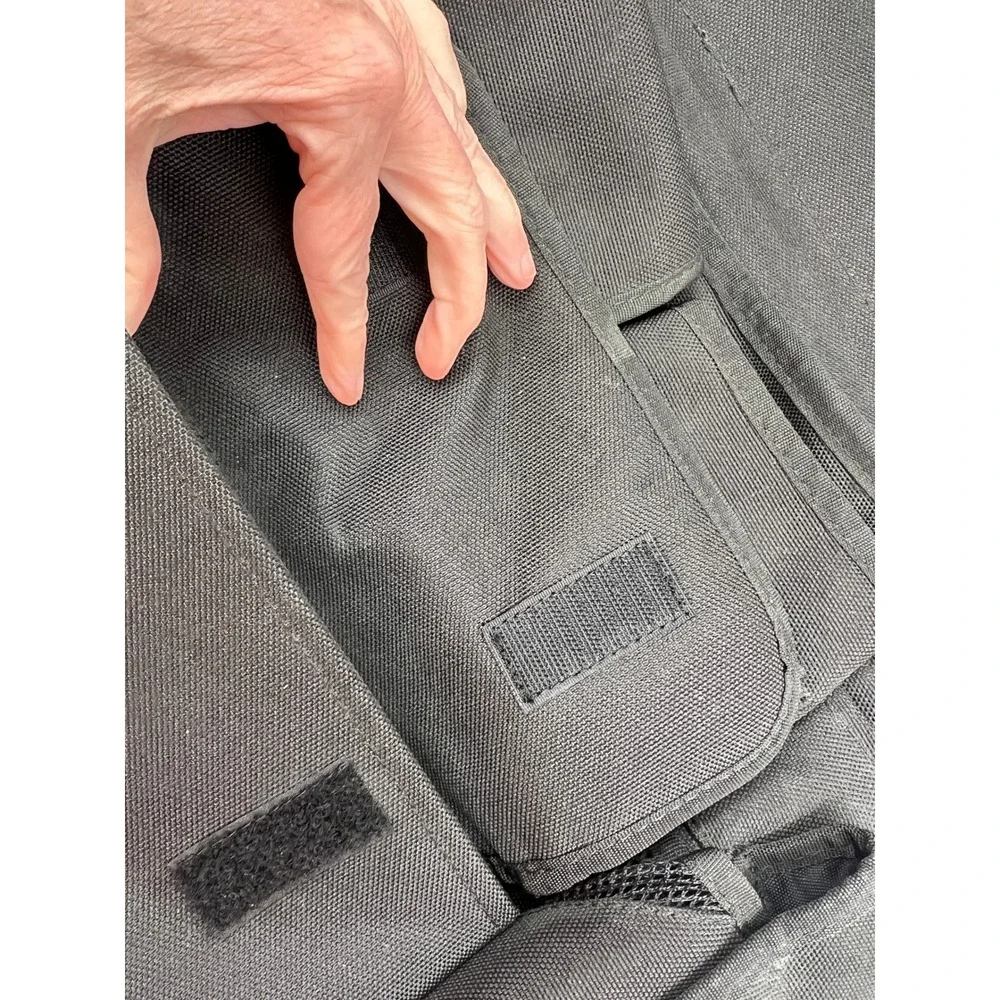 Duluth Trading Co Black Ballistic Nylon Messenger Field Laptop Bag Organizer